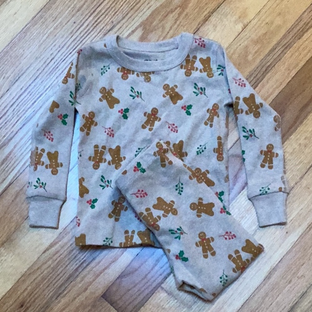 PACT organic cotton gingerbread pajama set size 2t